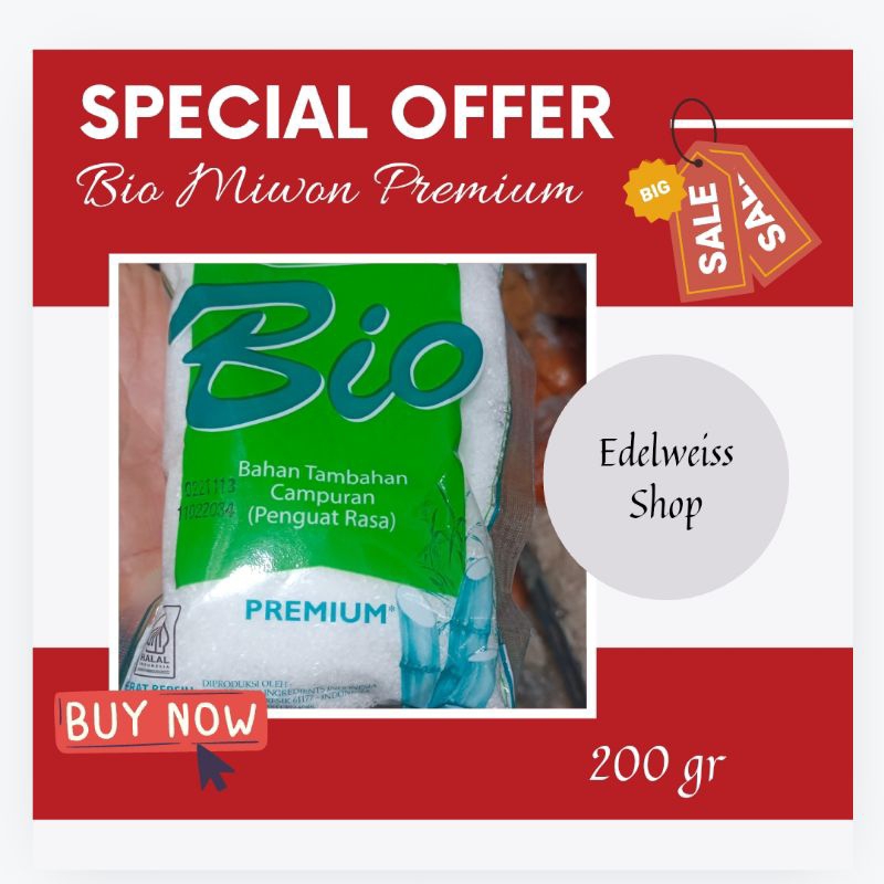 

Bio Miwon Premium Penyedap Rasa Penguat Rasa Kemasan 200 gr