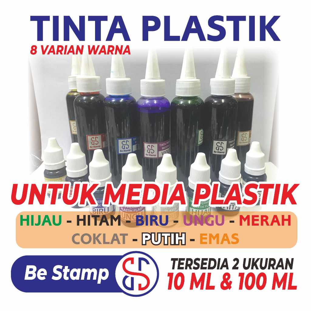 TINTA PLASTIK PERMANEN UNTUK STEMPEL FLASH & STEMPEL KAYU