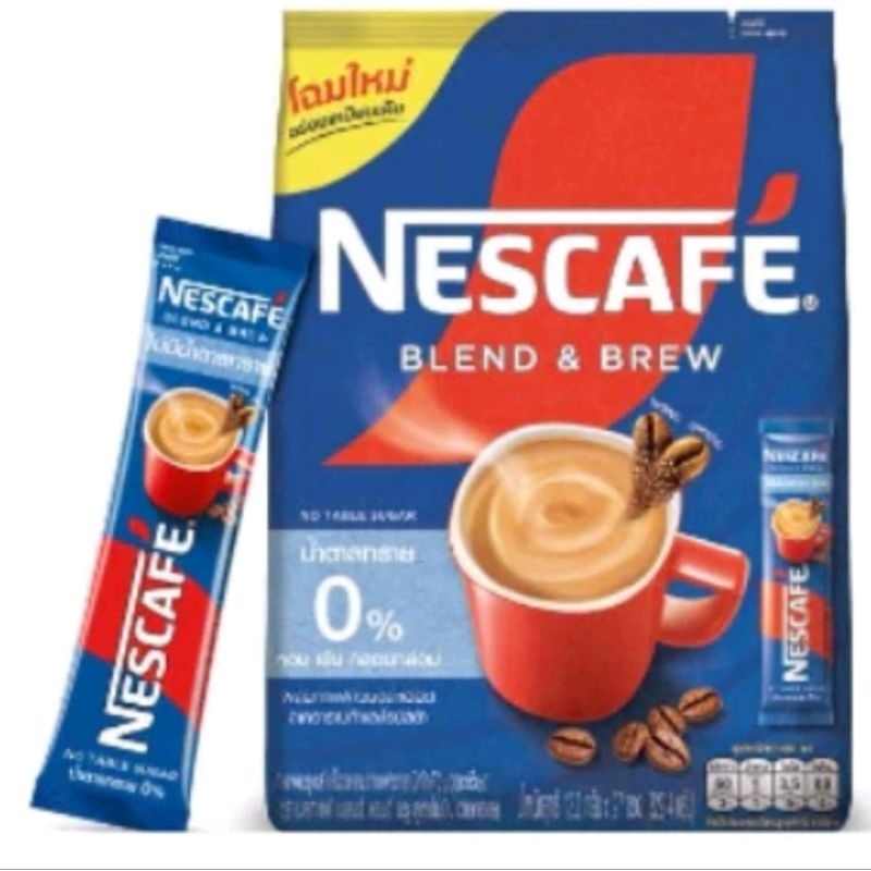 

Nescaf kopi instant 3in1 0 sugar / tanpa gula, isi 27 sachet produk Thailand