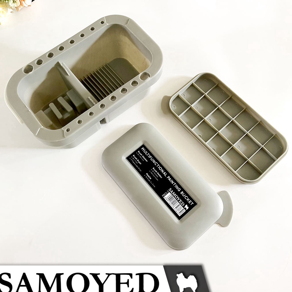 

KODE C55Y Bak Ember Lukis Tempat Pencuci Pengering Gantungan Kuas Palet Cat Multifunction Painting Bucket Barrel Brush Washer Dryer Holder Palette Samoyed PBCK3