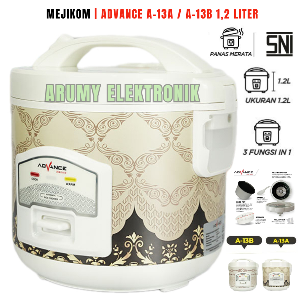 Rice Cooker Advance 1.2 Liter Magic Com A-13a/A-13b | Advance Rice Cooker Mini 1.2l A-13 350w Low Wa