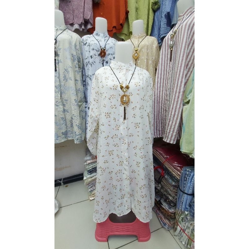 Tunik Ceya Korea Motiff Bunga KeciL