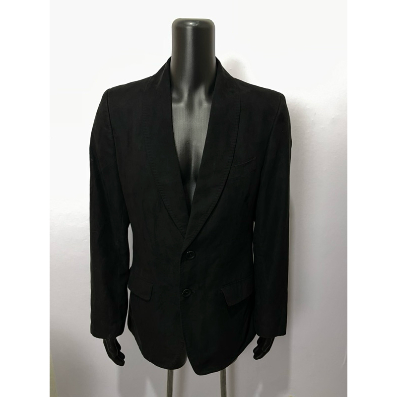zara man blazer suede  hitam jas  casual eur 50 L