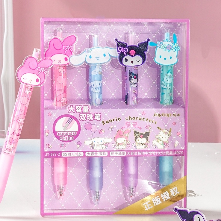 

Terkini 4 Pcs Pen Set Cute 5mm Black Pena Cepat Kering