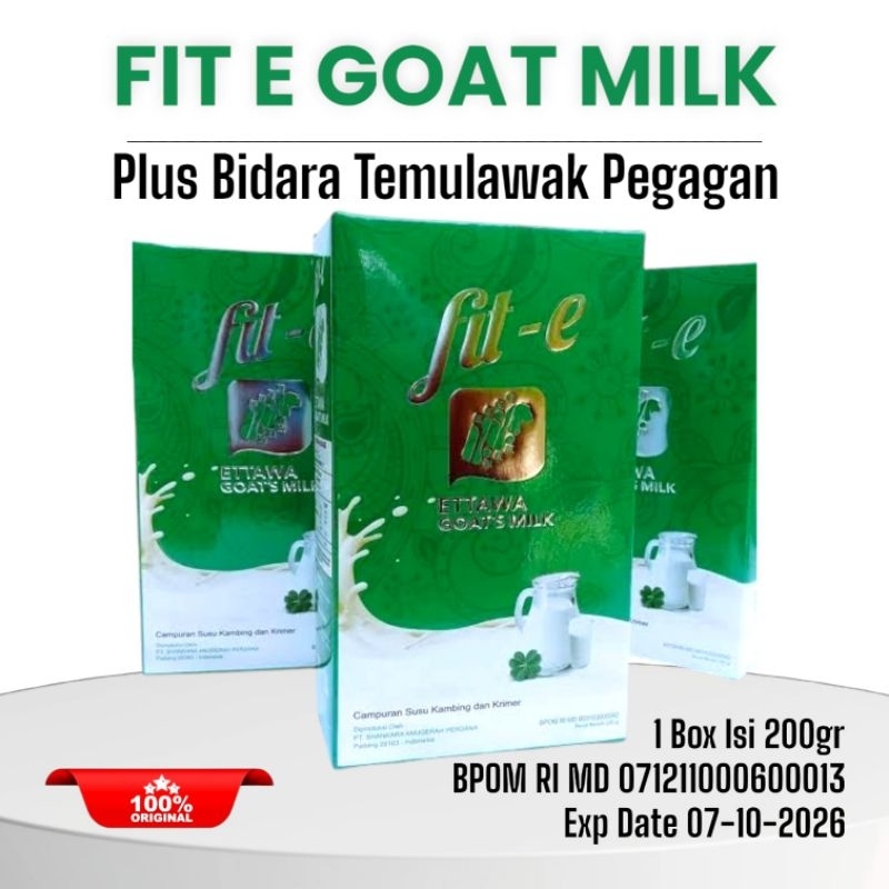 

FIT E SUSU KAMBING ETAWA PLUS BIDARA TEMULAWAK PEGAGAN 1 BUNGKUS 200GR ORIGINAL100% ORIGINAL1