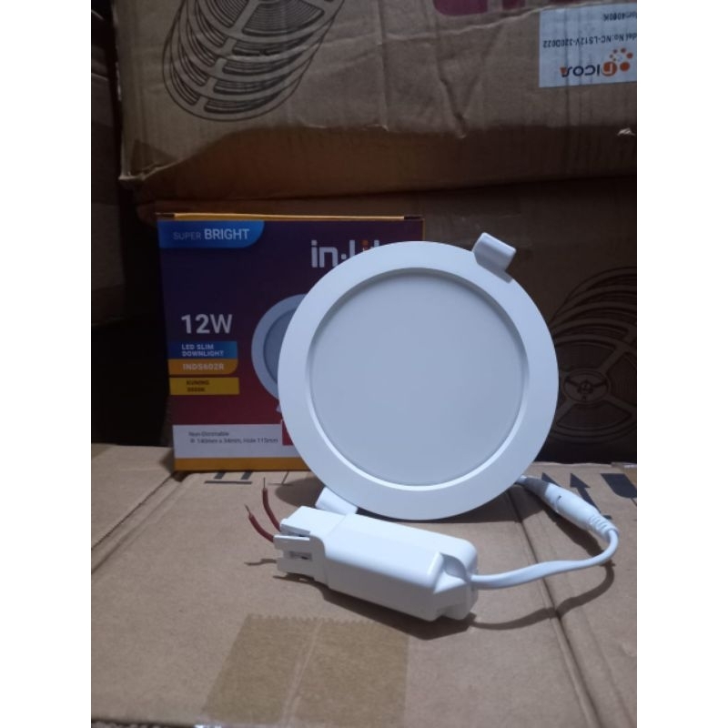 INLITE LED Panel inbow 12Watt INDS602R Cahaya Kuning WarmWhite 3000K