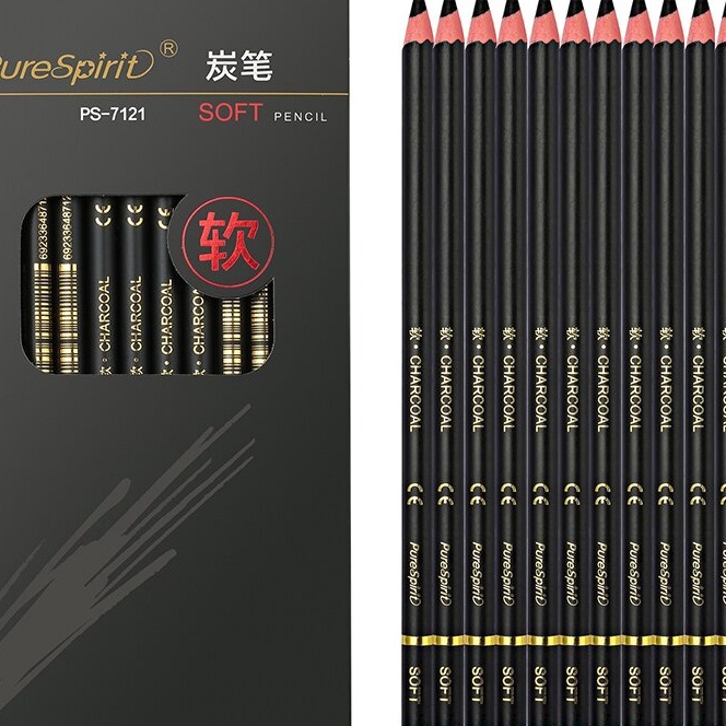 

Limit Triple W 12 PCS Charcoal Pencil Art Paint Pensil Arang Gambar Sketsa