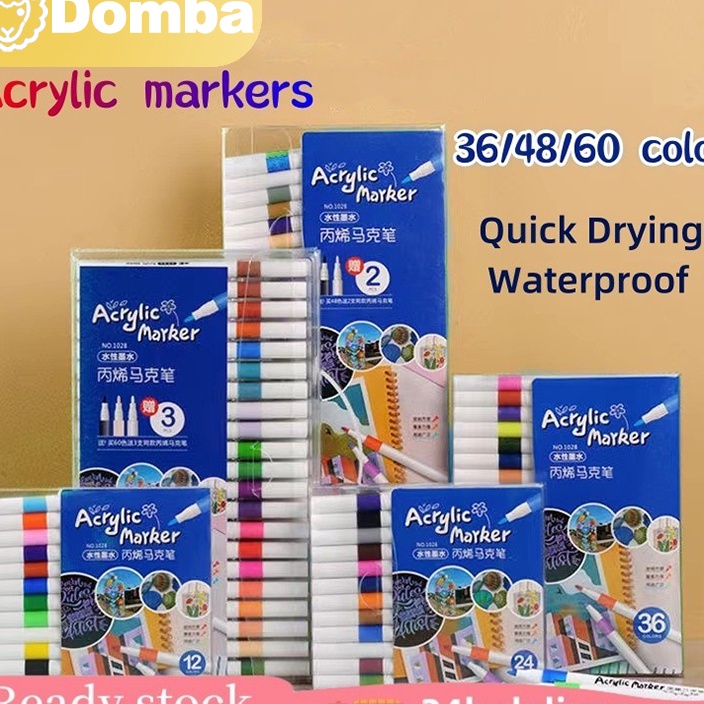 

KP8 Pen Akrilik Marker Warna Cepat Kering Tahan Air Spidol Acrylic Painter Menggambar Kreativitas Seni Edukasi Anak
