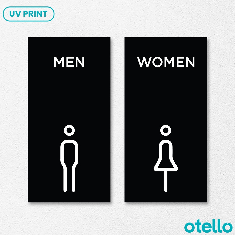 

BIG SELLER Toilet Sign Akrilik Acrylic Sign Restroom Men Women Pria Wanita WC Umum Modern Sign Board Aklirik Minimalist