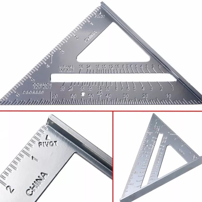 

ART B2Y5 Speed Square 7 inch Woodworking Penggaris Siku Segitiga Tukang