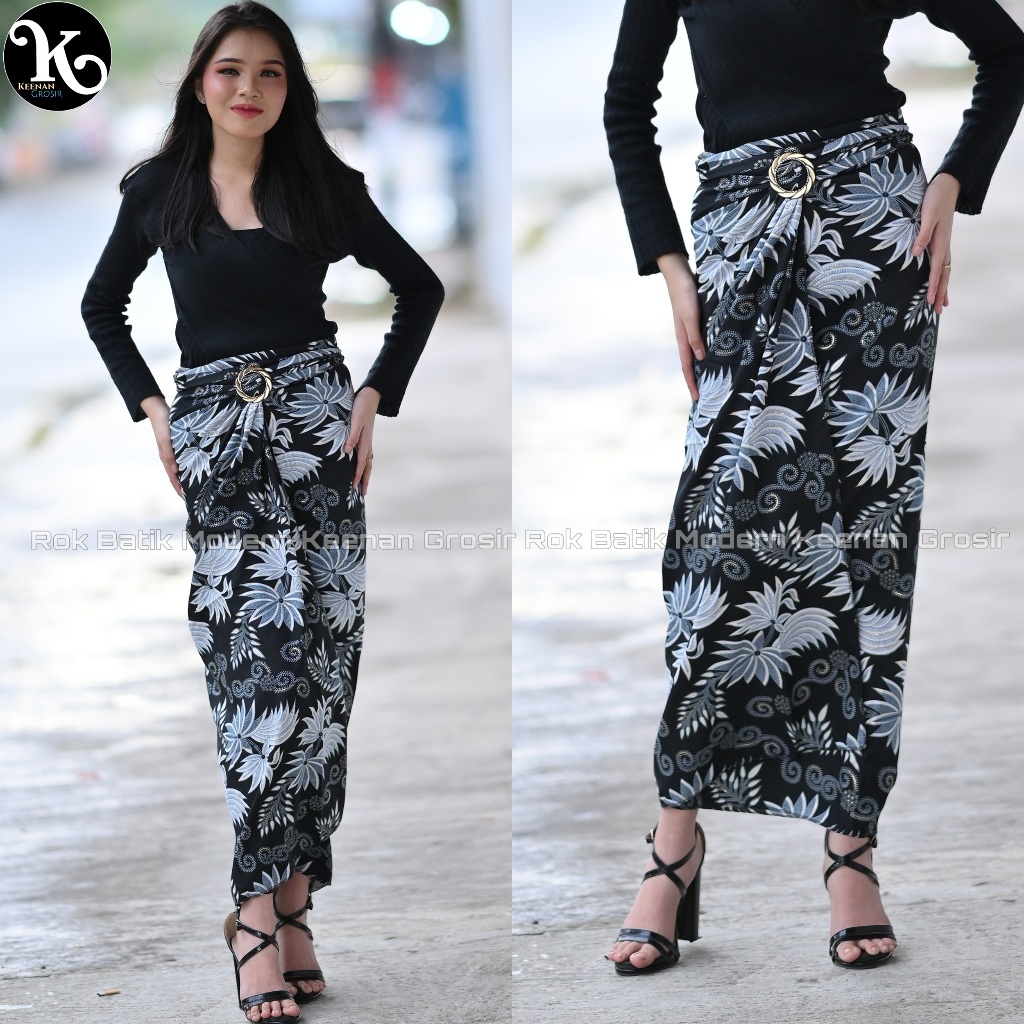 Keenan Grosir / Rok lilit batik / Kain batik tali panjang bawahan kebaya modern
