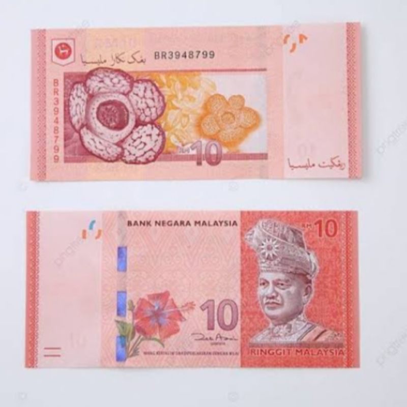 Uang Asli 10 Ringgit Malaysia