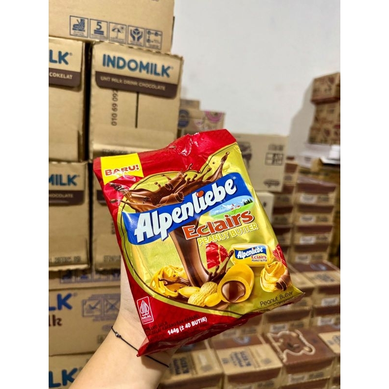

ALPENLIEBE ECLAIRS PEANUT BUTTER 144GR ISI 40 BUTIR