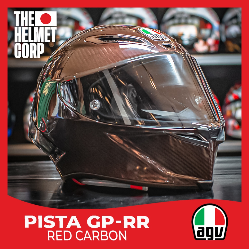 HELM AGV PISTA GPRR CARBON RED FULL FACE HELMET CARBON RED