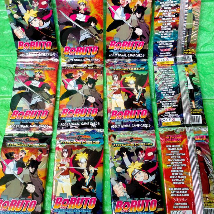 BOOM 1 Lusin Mainan Kartu Gbk Boruto Dan Naruto  Kartu Trading Card Game Naruto Vs Boruto