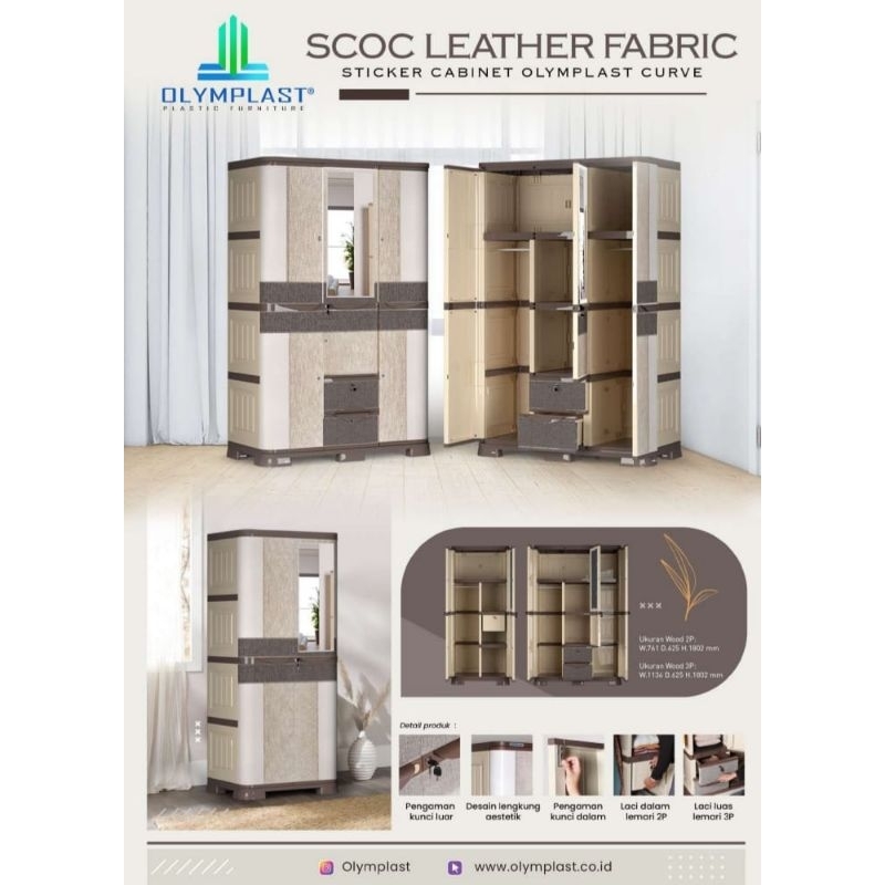 LEMARI PLASTIK 3 PINTU BSTPLAST