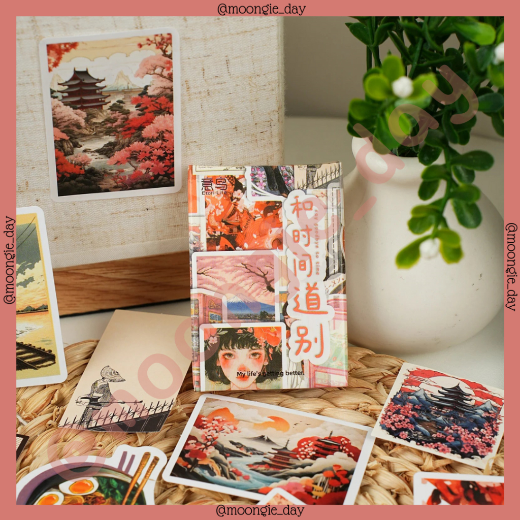 

30 PCS/BOX STIKER KERTAS TEMA JAPAN THINGS RAMEN GIRL CAT JEPANG SAY GOODBYE TO TIMEBULLET JURNAL DIY DIARY LUCU MURAH STICKERS