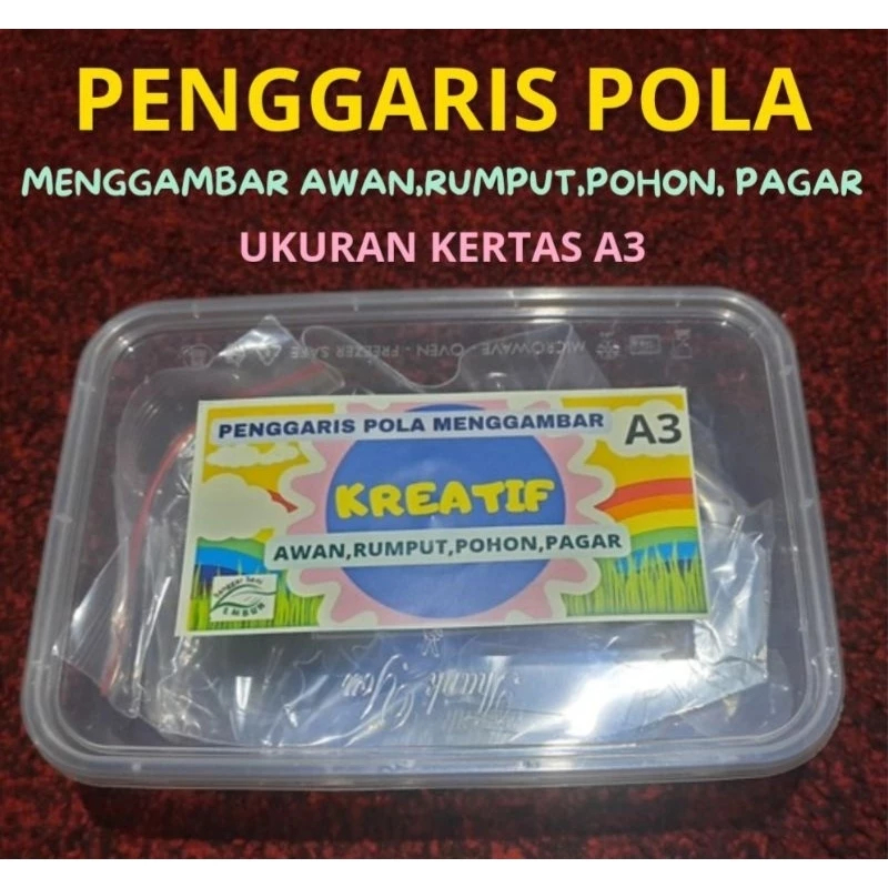 

Penggaris Pola Mewarnai 1 Set Isi 5 Pola JUMBO Bonus Kuas Crayon Ukuran A3