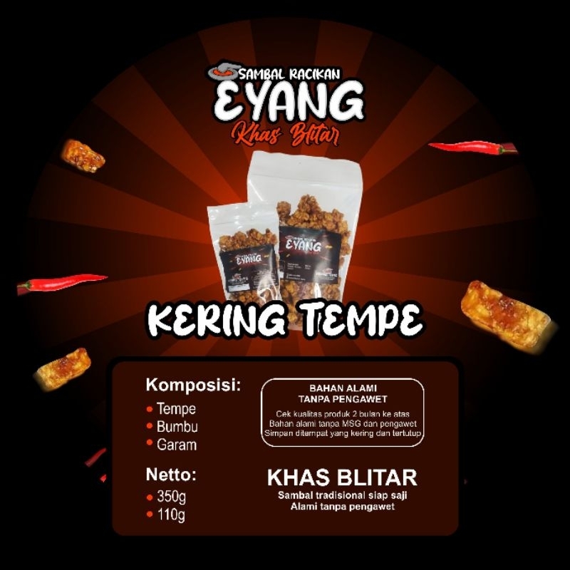 

Sambal Kering Tempe tradisional khas Blitar, bahan alami tanpa MSG & pengawet! (Sambal Racikan Eyang)