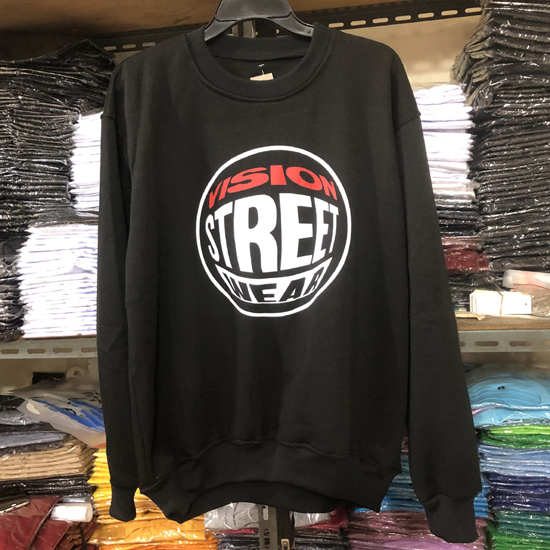 [READY STOCK LANGSUNG ORDER AJA] Casual Sweater Vision Street Wear Casual Fashion Crewneck Bahan Cot