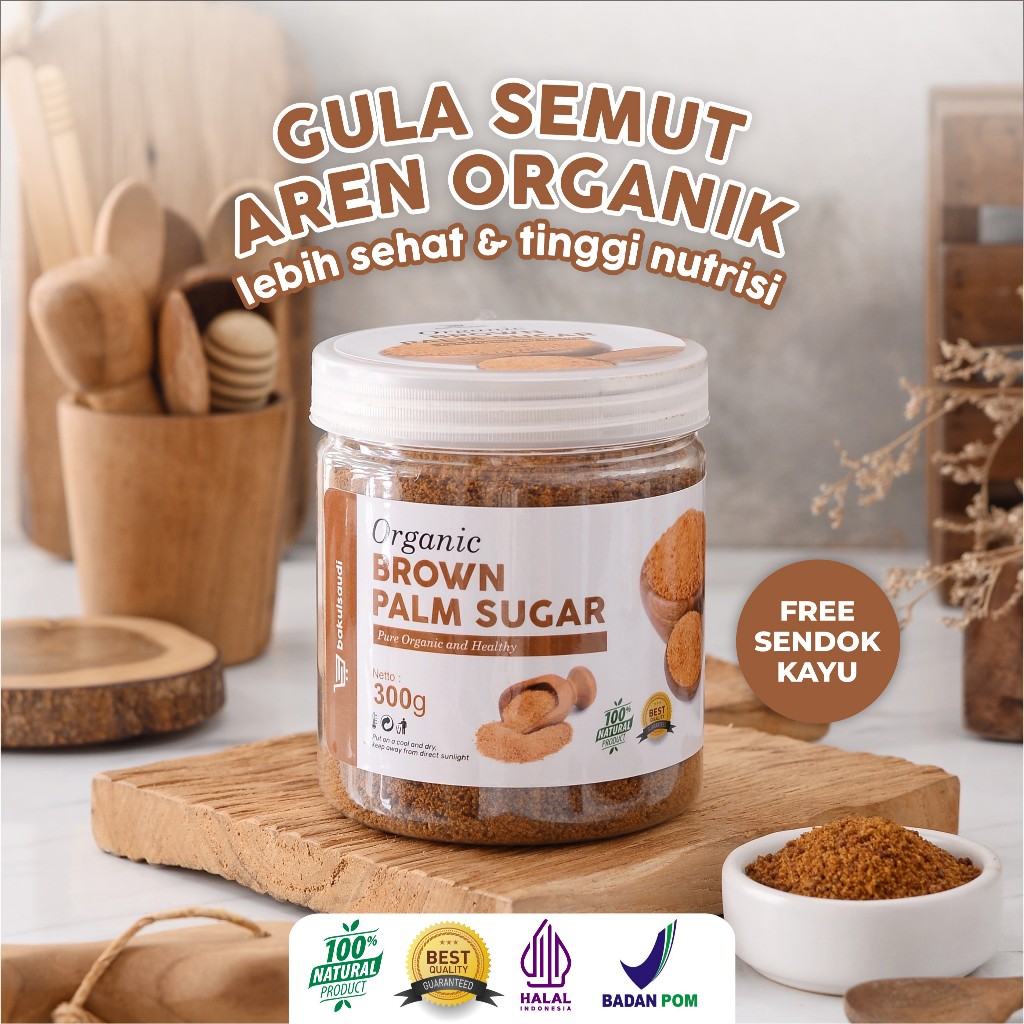 

Gula Aren Bubuk Organik Premium Murni Palm Sugar Asli Tanpa Campuran Gula Aren Serbuk Semut Organic