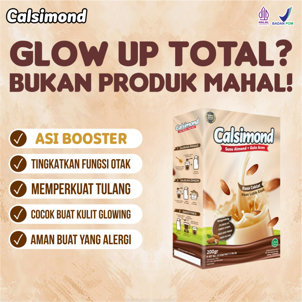 

Calsimond Kaya Nutrisi Bisa Buat Glow Up dan Sebagai ASI Booster, BPOM Halal MUI!