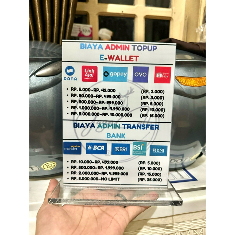 

AKRILIK BAHAN TEBAL UKURAN 15x20 BISA CUSTOM BIAYA ADMIN TOP UP