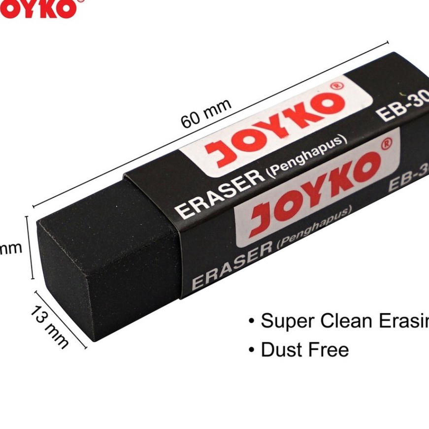 

Boom D Eraser Penghapus Joyko EB3 Hitam 1 Pak isi 3 Pcs