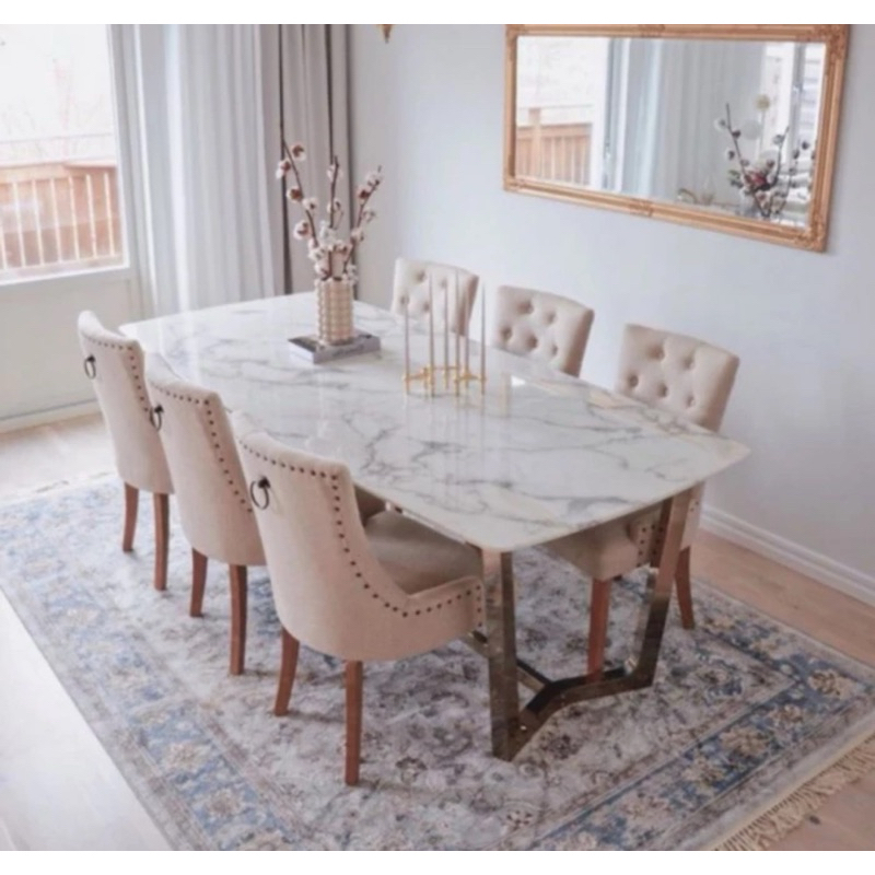 Kursi Meja Makan Marmer Top Table Marmer Meja Makan Kursi Makan Marmer