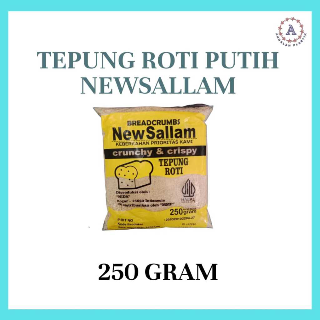 

Tepung panir / tepung roti new sallam warna putih 250 GR