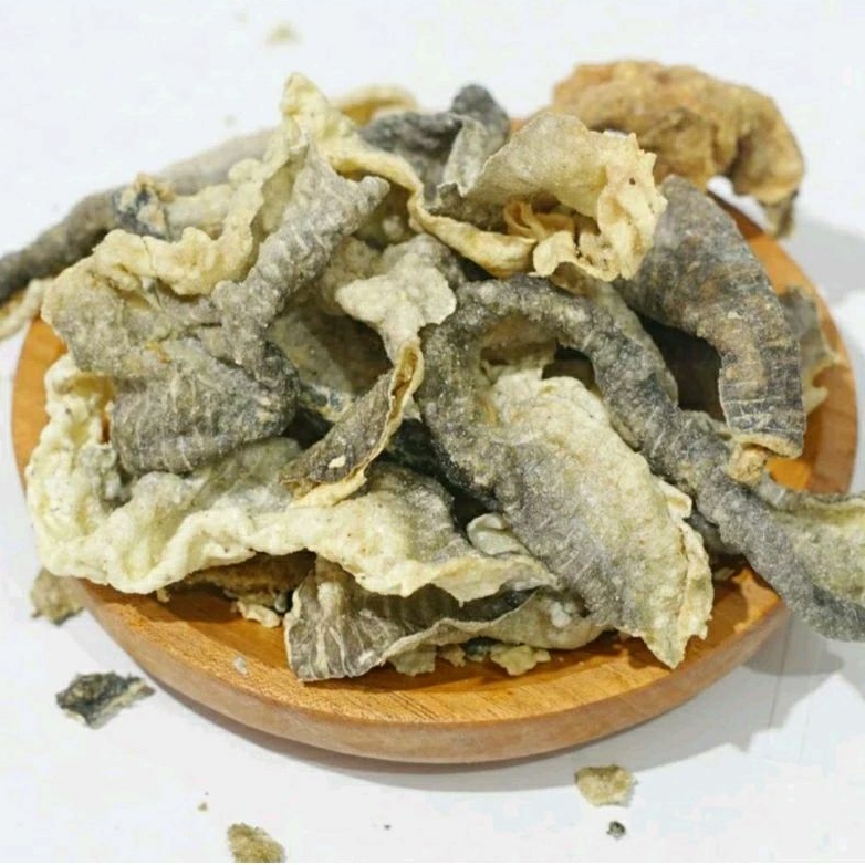 

[Promo 3Pcs-5Pcs] Keripik Kulit Ikan/Kerupuk Kulit Ikan Matang Super Gurih Renyah/Pcs Kemasan 60 Gram