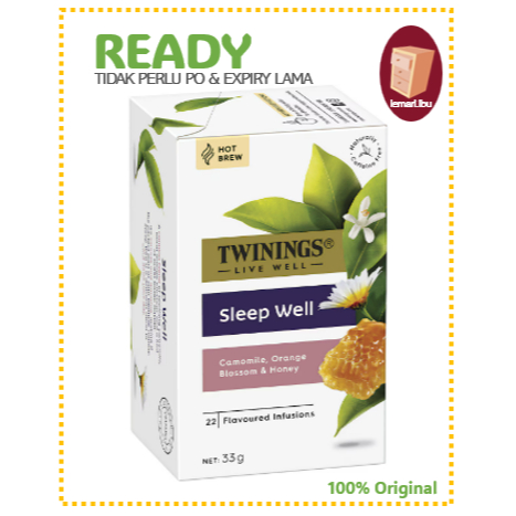 

Twinings Live Well Sleep Well Tea Bags | 22 pack/Teh Twinings Probiotics - 100 Original