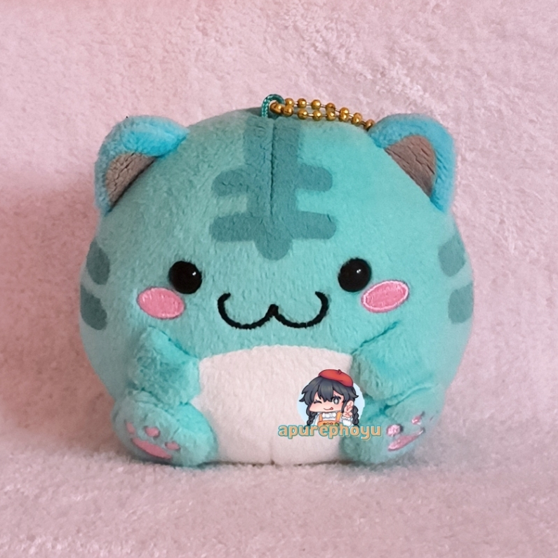 Gantungan Boneka SK Japan Neko Club Cyan Tosca Cat Ball Chain Plush