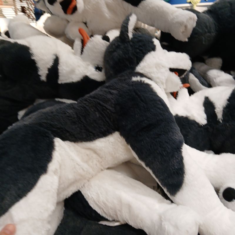 IKEA LIVLIG boneka anjing siberian husky mainan anak