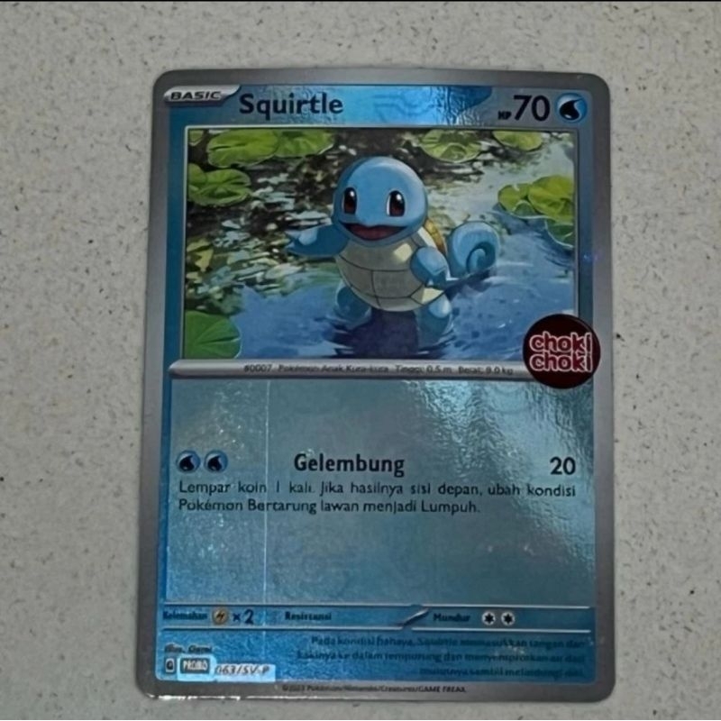kartu pokemon choki choki squirtle Hologram