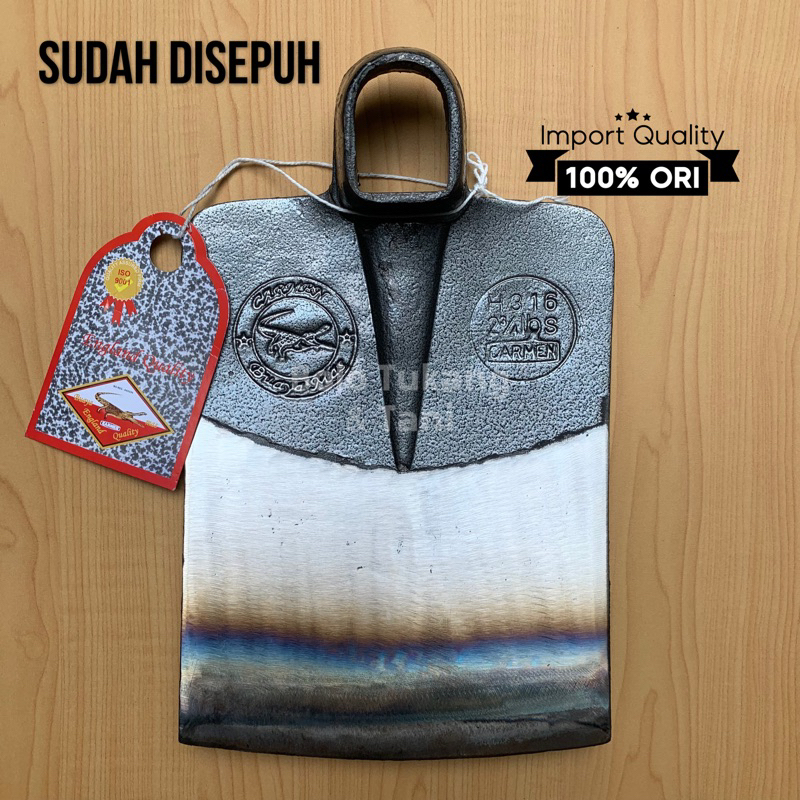 (100% ORI) SUDAH DI SEPUH Cangkul baja Cap Buaya Mas Pacul Baja Asli Cap Buaya Mas