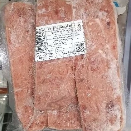 Frozen Off Cut Beef Rasher (PT. Soejasch Bali) 1 kg
