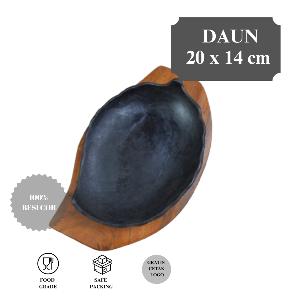 HOTPLATE DAUN | HOTPLATE STEAK | CAST IRON | PIRING COR BAJA | ANEKA HOTPLATE
