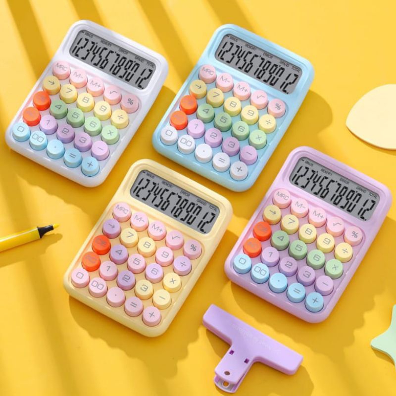

KALKULATOR 6187 LUCU WARNA MACARON 12DIGIT