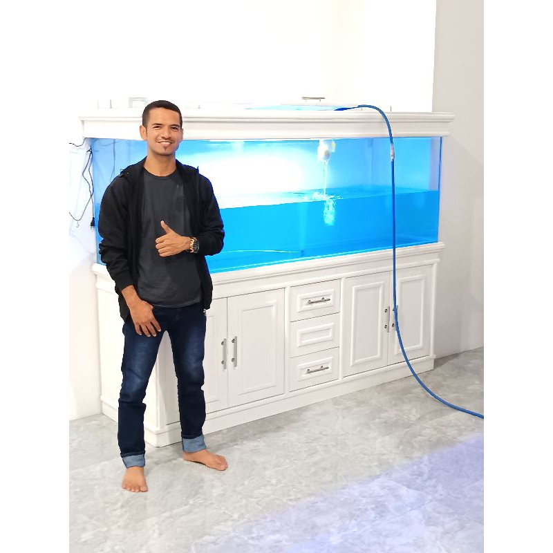 SAHABAT AQUARIUM 200x60x70 kaca 12mm paket fullset timggal isi air dan ikan saja