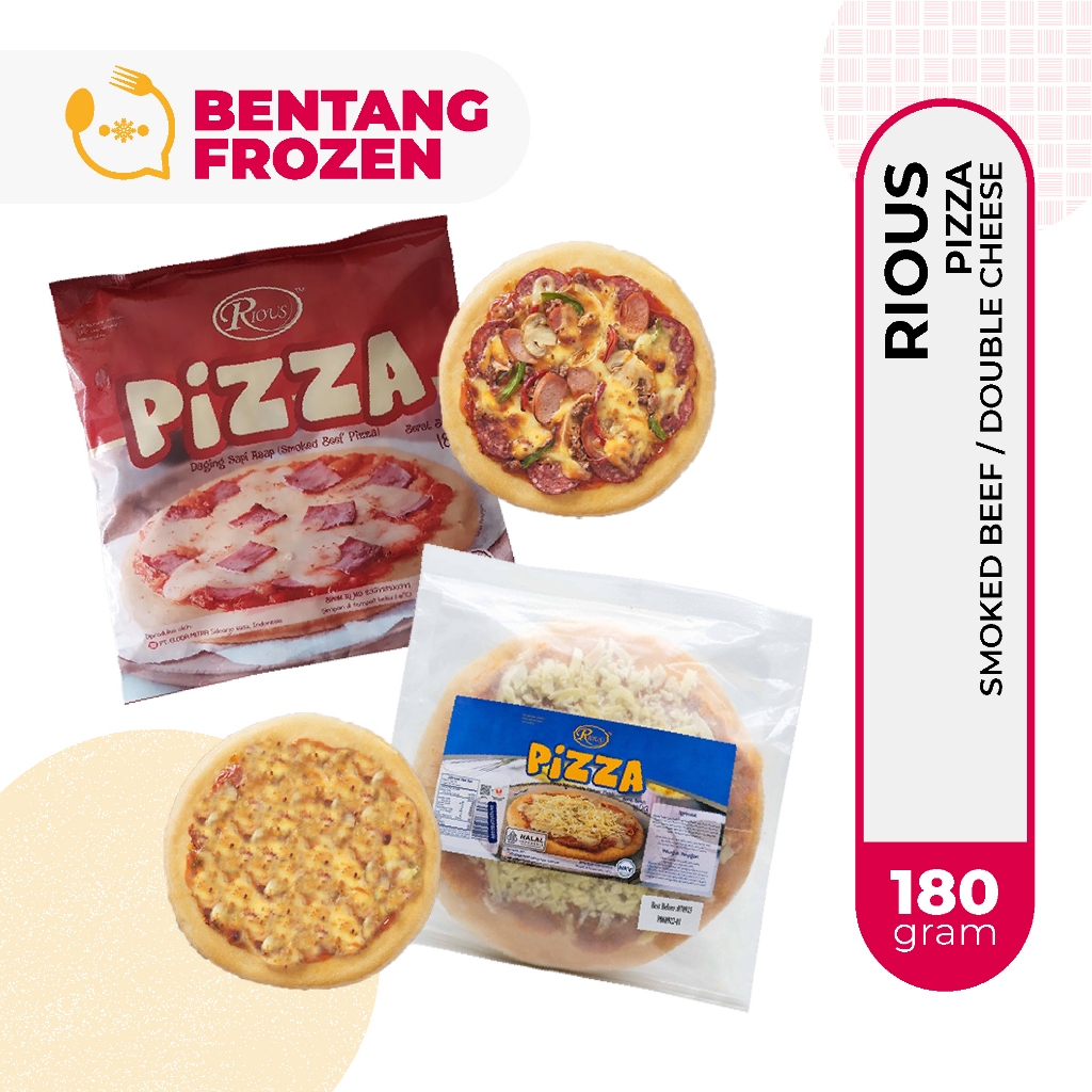 

Rious Pizza Instan by Bernardi 180gr / Pizza Smoked Beef / Pizza Double Cheese / Pizza Keju