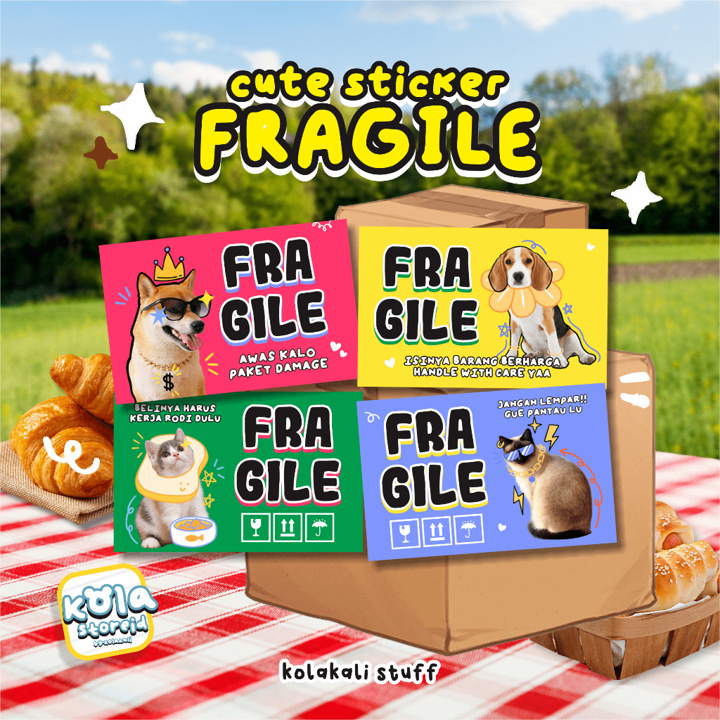 

STICKER FRAGILE DOG&CAT • STIKER FRAGILE KEREN • STIKER FRAGILE MURAH • STIKER LUCU • STIKER PECAH BELAH • KOLAKALI