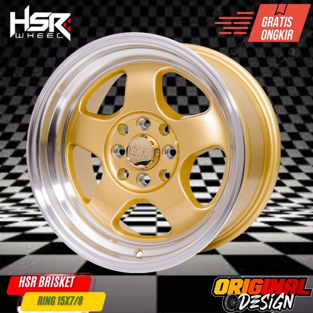velg mobil R15 celong / concave Ring 15 Pelek HSR BRISKET untuk jazz ,  yaris , avanza , rocky