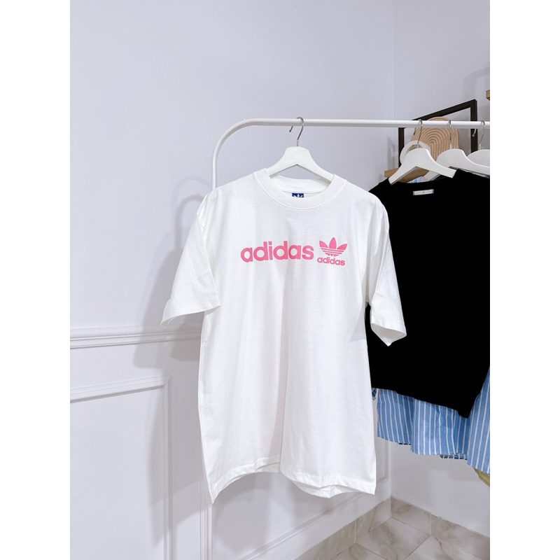 Kaos Putih Vintage-Atasan Kaos Putih Polos Adidas/ Korean Tshirt