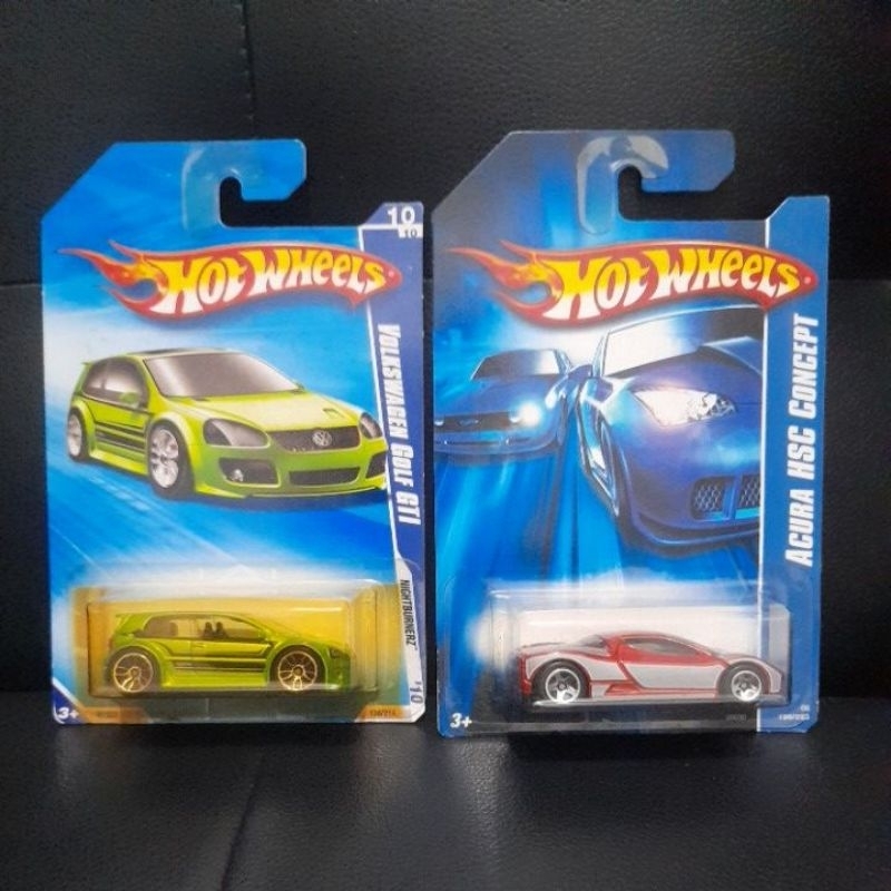 Hotwheels Volkswagen Golf GTI dan Acura HSC Concept