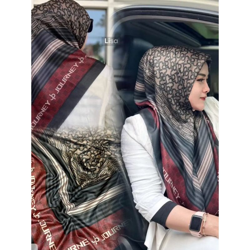 HIJAB JOURNEY SEGIEMPAT TERBARU MOTIF LISA MONA MARTHA MEYTA SERIES