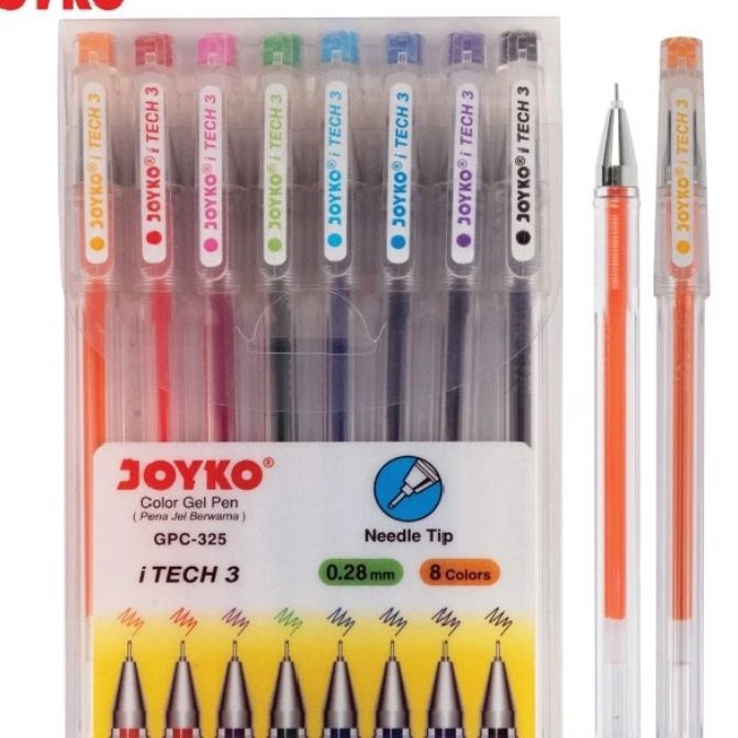 FG2 Pulpen Gel 8 warna Joyko Gpc325 Itech 3  1 set