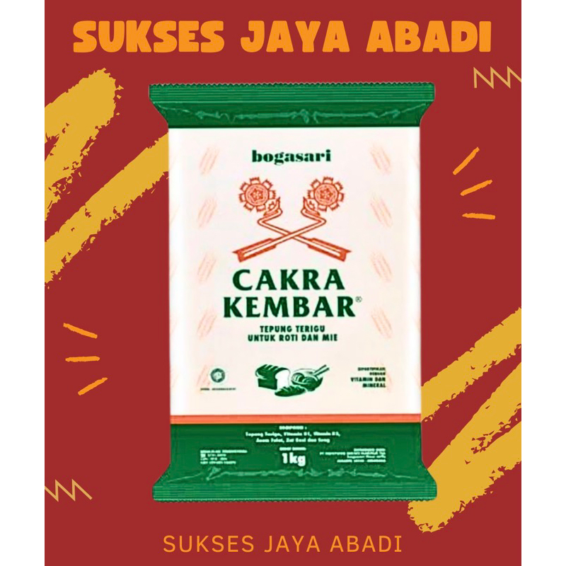 

Tepung Cakra kembar kemasan 1 KG