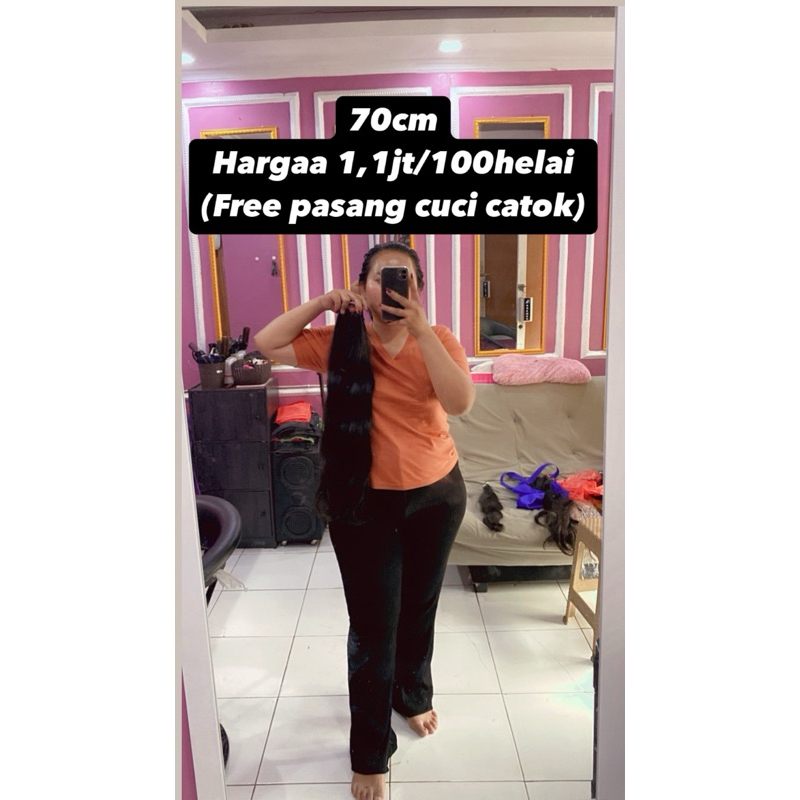 HAIR EXTENSION 70cm PREMIUM /100helai