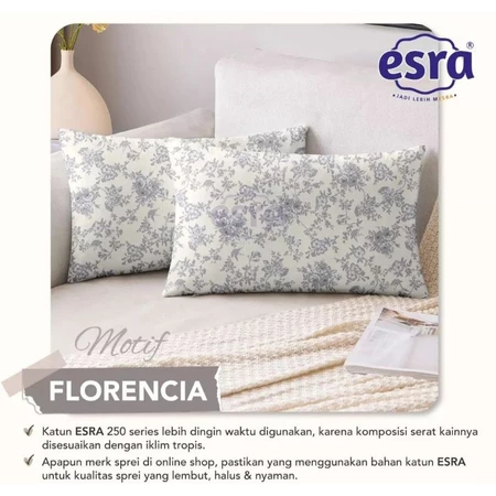 Sarung Bantal Sofa Kursi 30x30 40x40 45x45 50x50 60x60 Bahan Katun Motif Almeira Mawar Aesthetic Bun